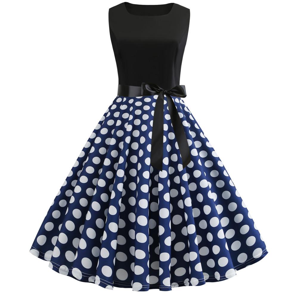 Summer Women Musical Not Sleeveless Dresses-STYLEGOING