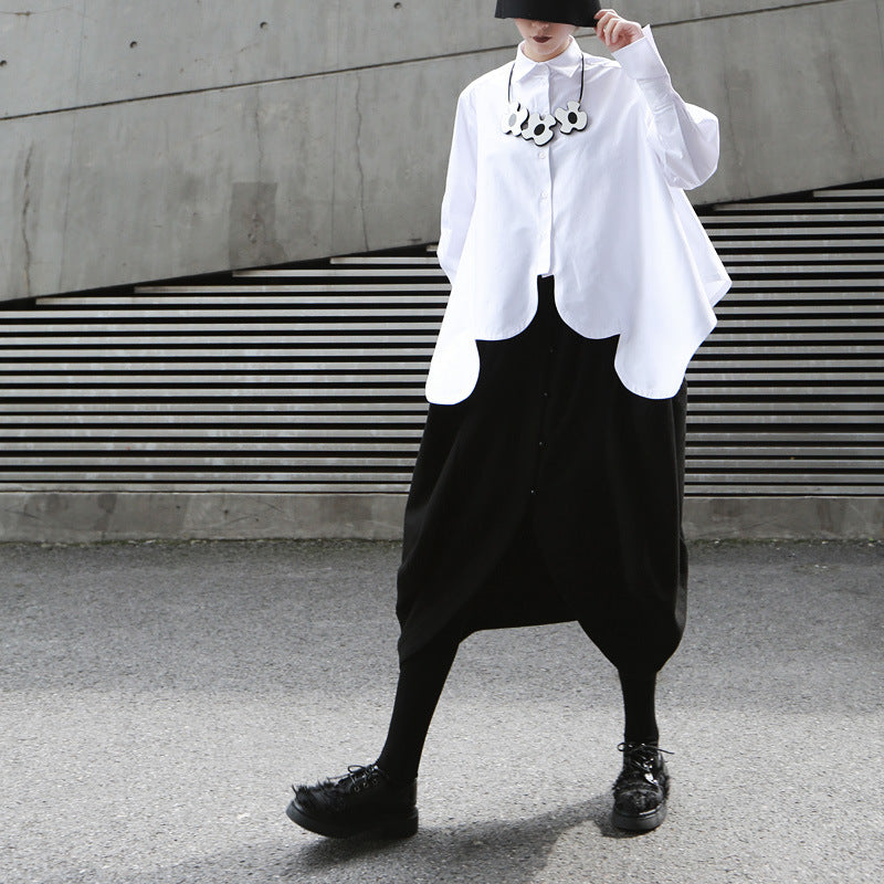 Casual Irregular Women Long Sleeves Shirts
