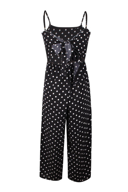 Women Dot Print Summer Jumpsuits-STYLEGOING