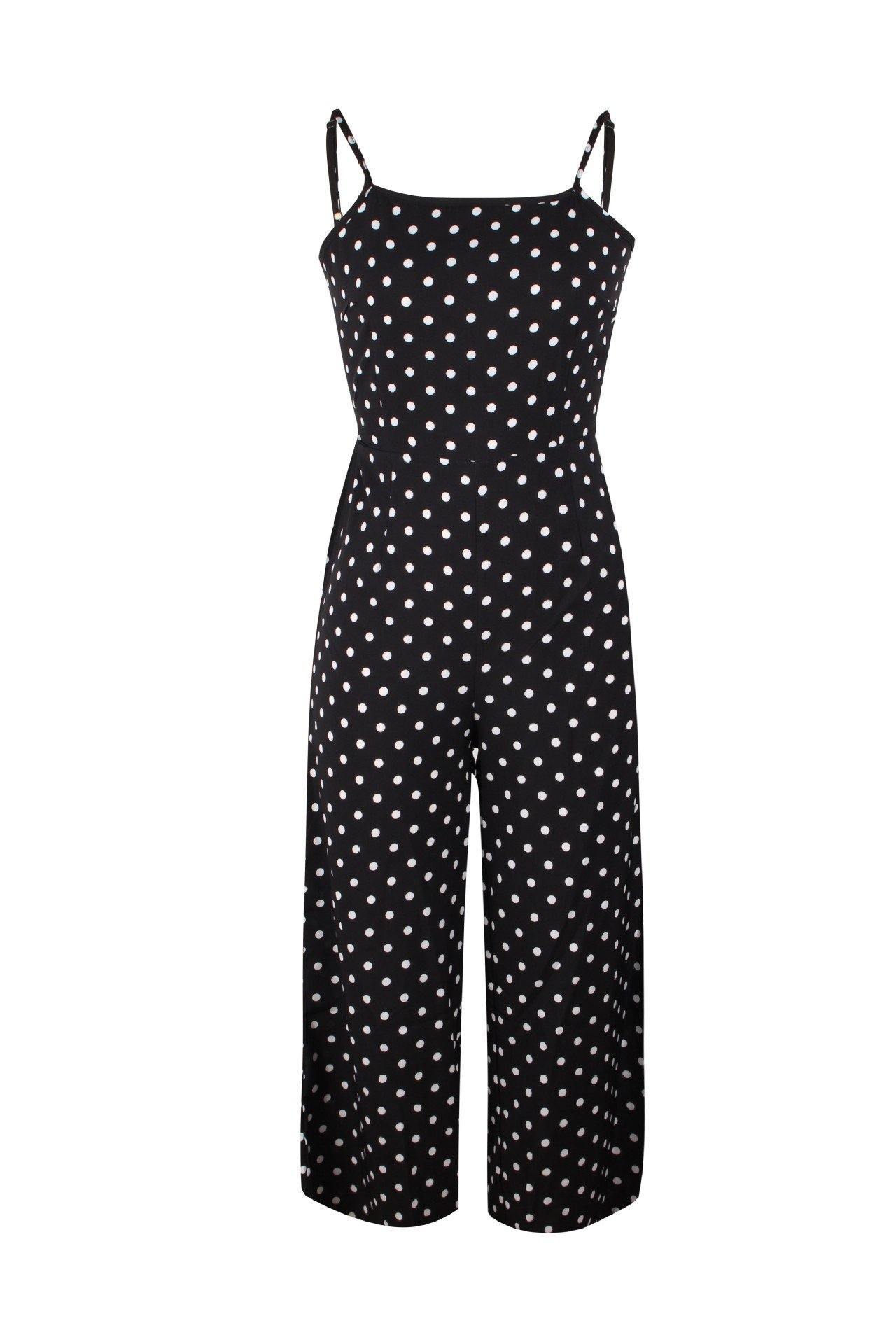 Women Dot Print Summer Jumpsuits-STYLEGOING