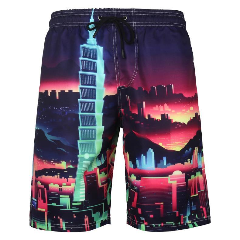 Men's Summer Beach 3D Pint Quick Dry Shorts-STYLEGOING