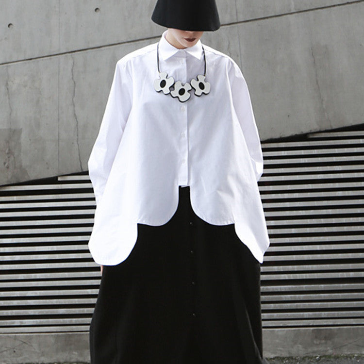 Casual Irregular Women Long Sleeves Shirts