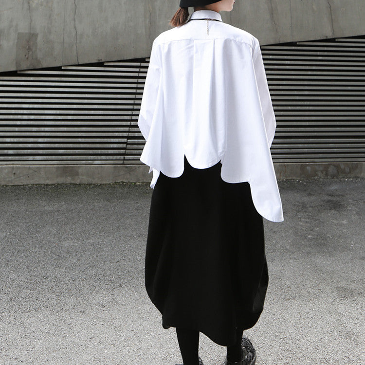 Casual Irregular Women Long Sleeves Shirts