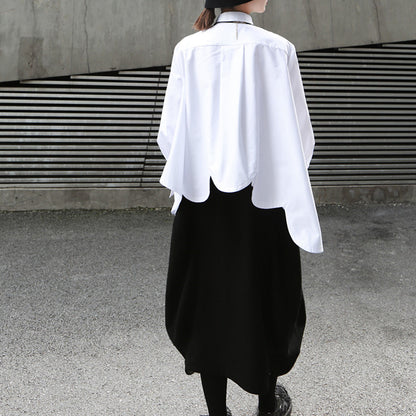 Casual Irregular Women Long Sleeves Shirts