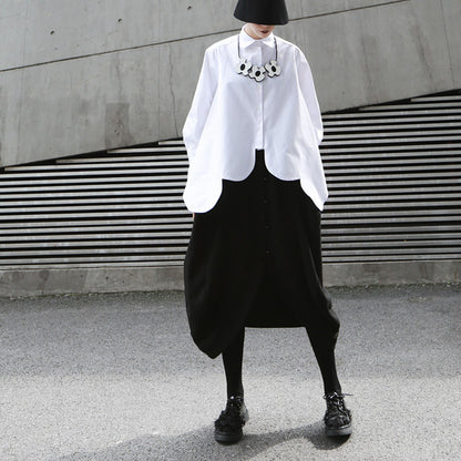 Casual Irregular Women Long Sleeves Shirts
