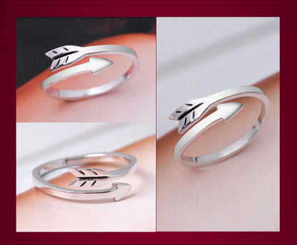 The Arrow of Love Sterling Silver Couple Rings