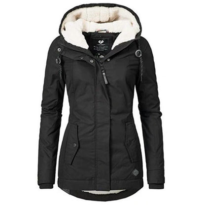 Casual Women Velvet Cotton Overcoat for Winter