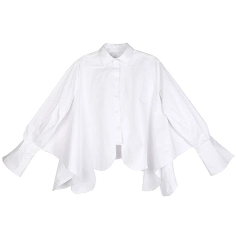 Casual Irregular Women Long Sleeves Shirts