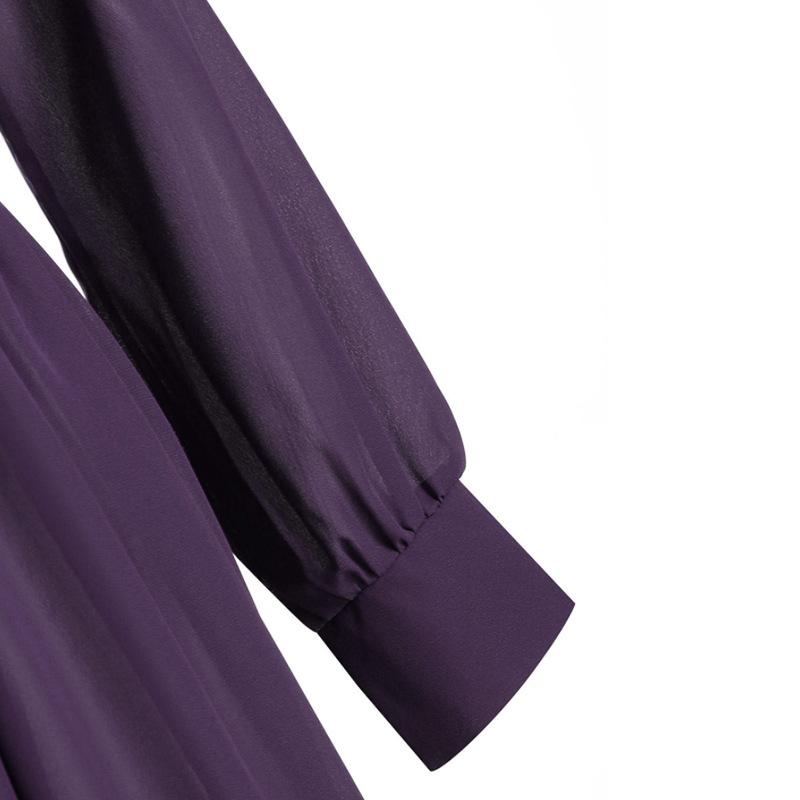 Sexy Long Sleeves V Neck Chiffon Split Long Jumpsuits
