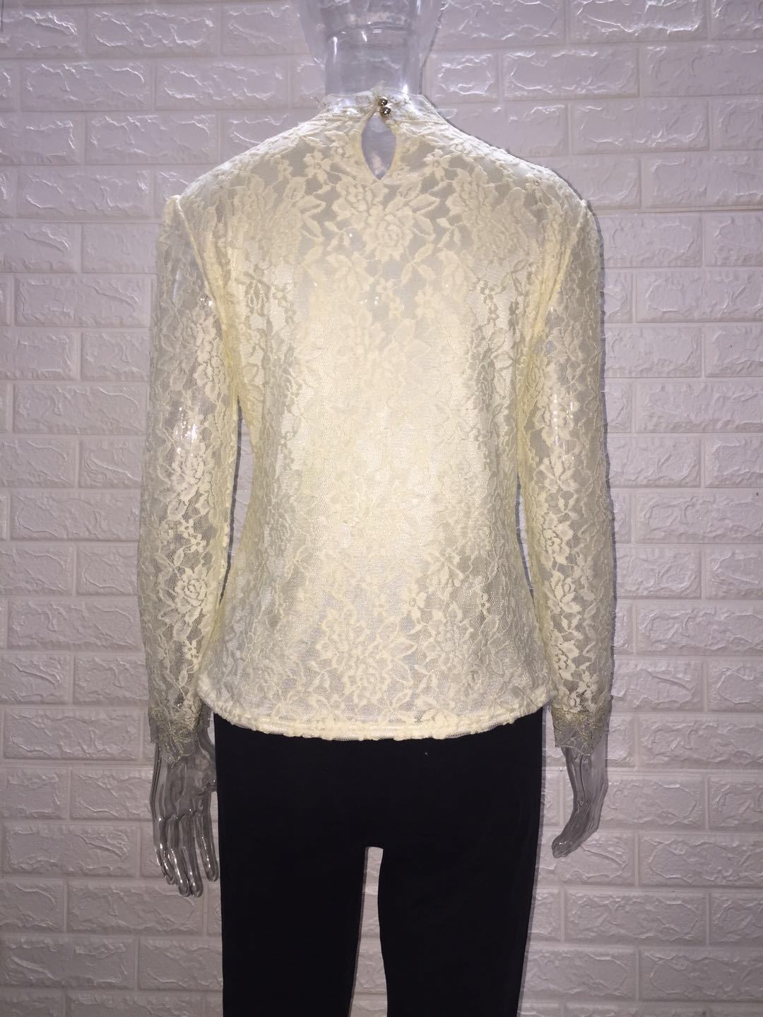 Sexy Women Long Sleeves Lace T Shirts