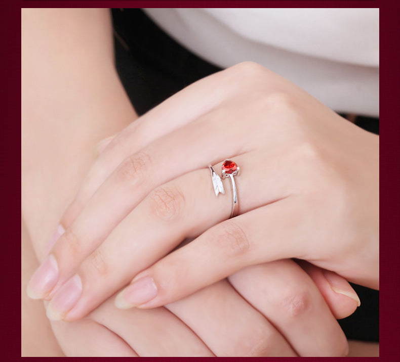 The Arrow of Love Sterling Silver Couple Rings