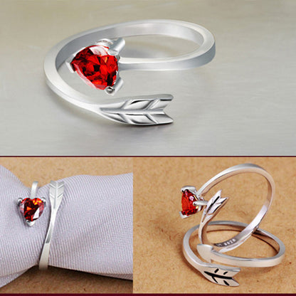 The Arrow of Love Sterling Silver Couple Rings