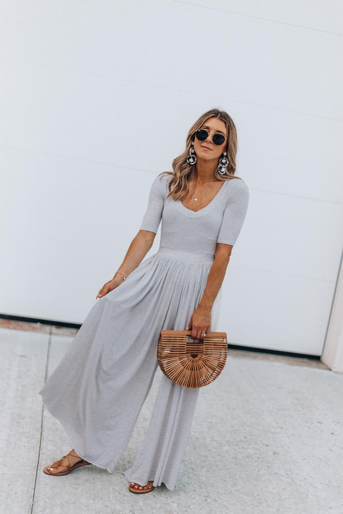 Round Neck Fashion Jumpsuits-STYLEGOING