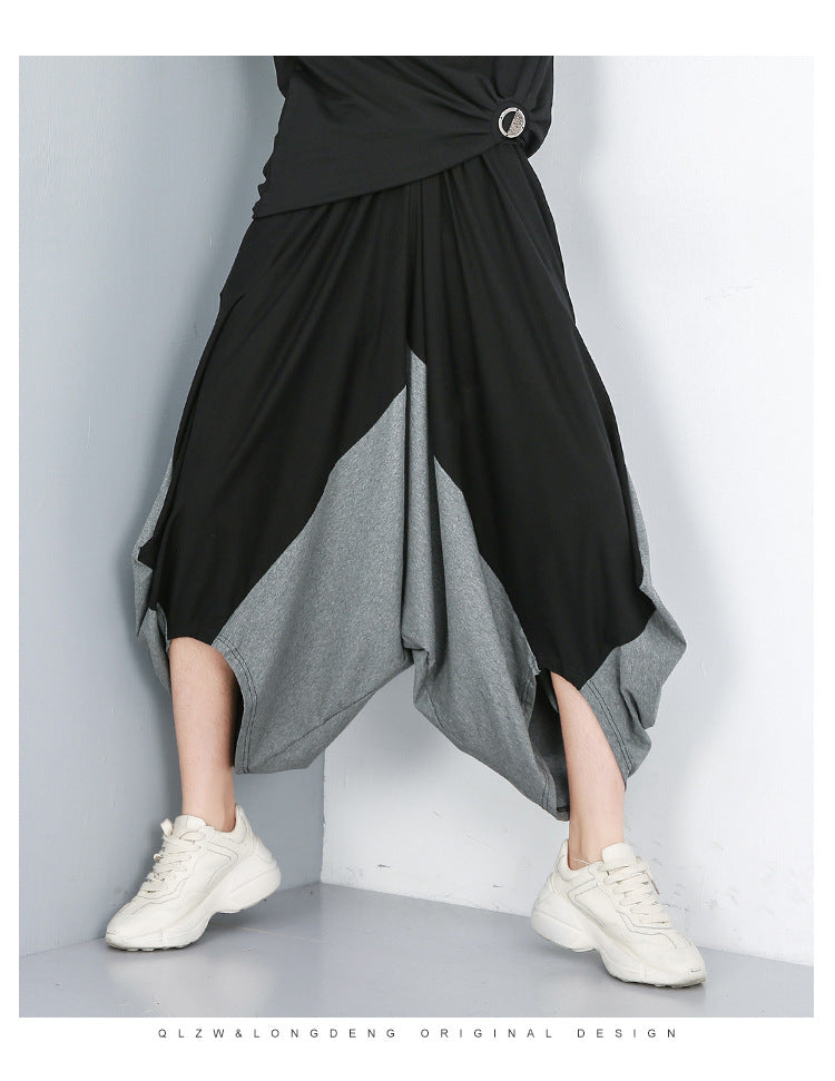 Summer Elastic Waist Plus Sizes Harem Pants for Women