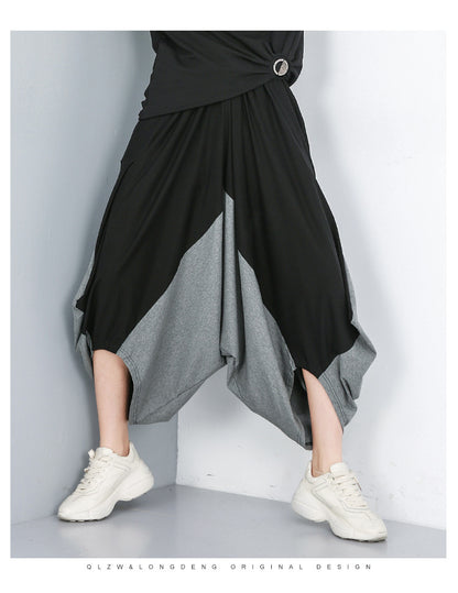 Summer Elastic Waist Plus Sizes Harem Pants for Women
