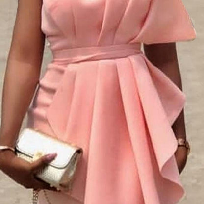 Women Sexy Strapless Ruffled Dresses-STYLEGOING