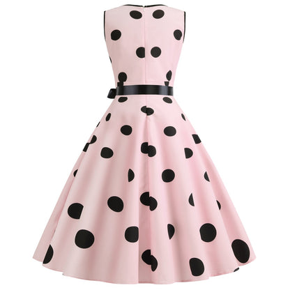 Summer Sleeveless Polka Dot Dresses
