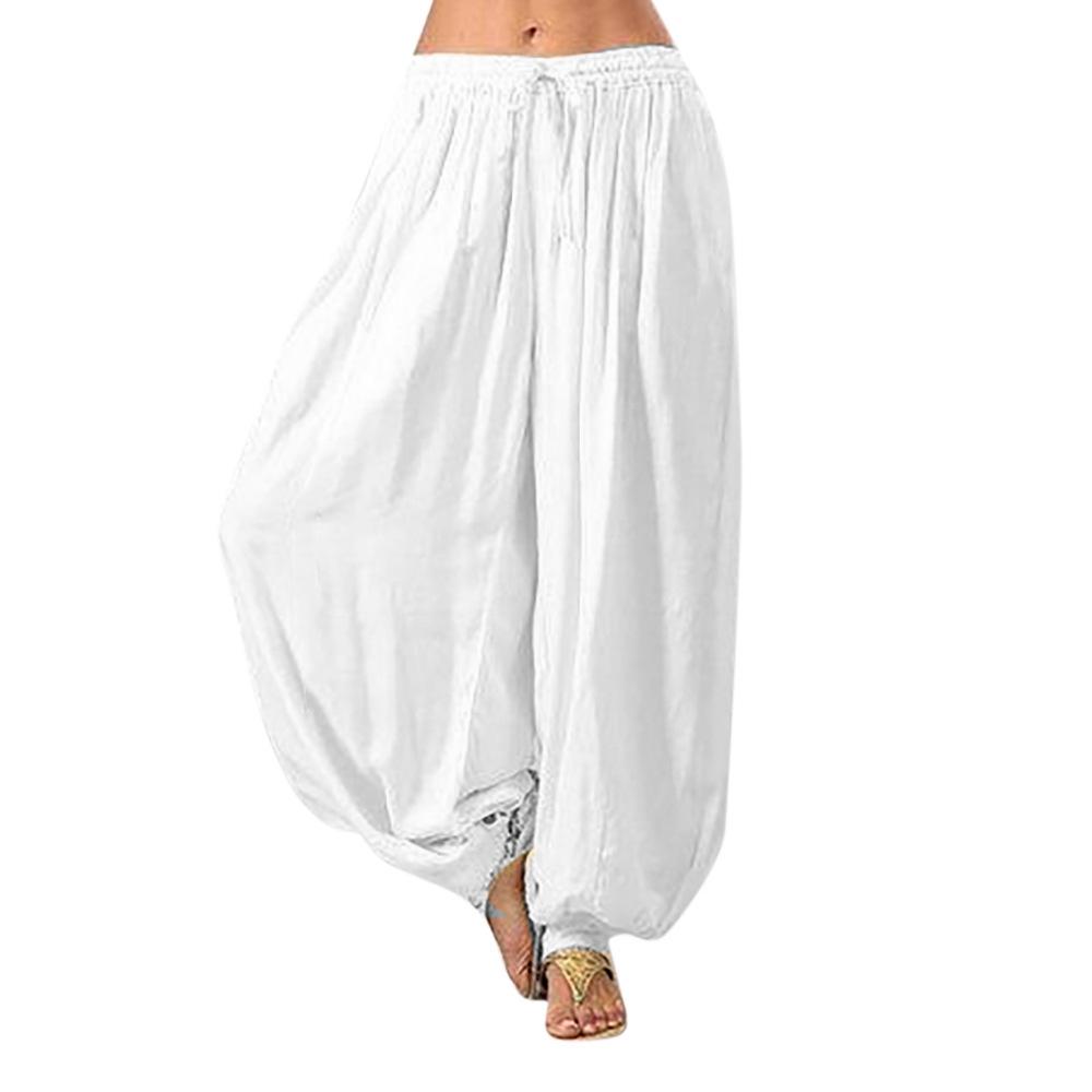Casual Women Plus Sizes Wide Leg Pants