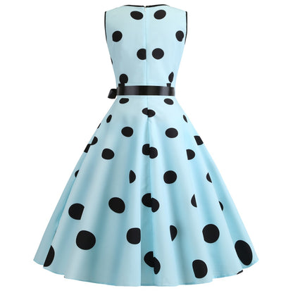 Summer Sleeveless Polka Dot Dresses