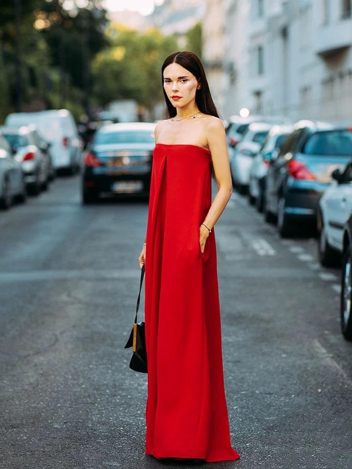 Red Off The Shoulder Women Loose Jumpsuits-STYLEGOING