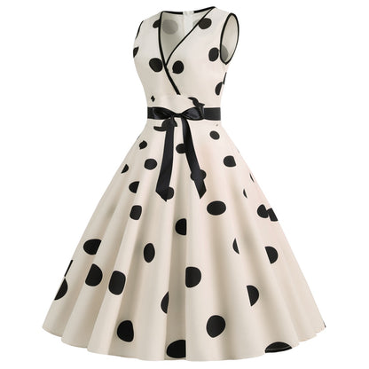 Summer Sleeveless Polka Dot Dresses