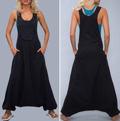 Women Casaul Linen Jumpsuits-STYLEGOING