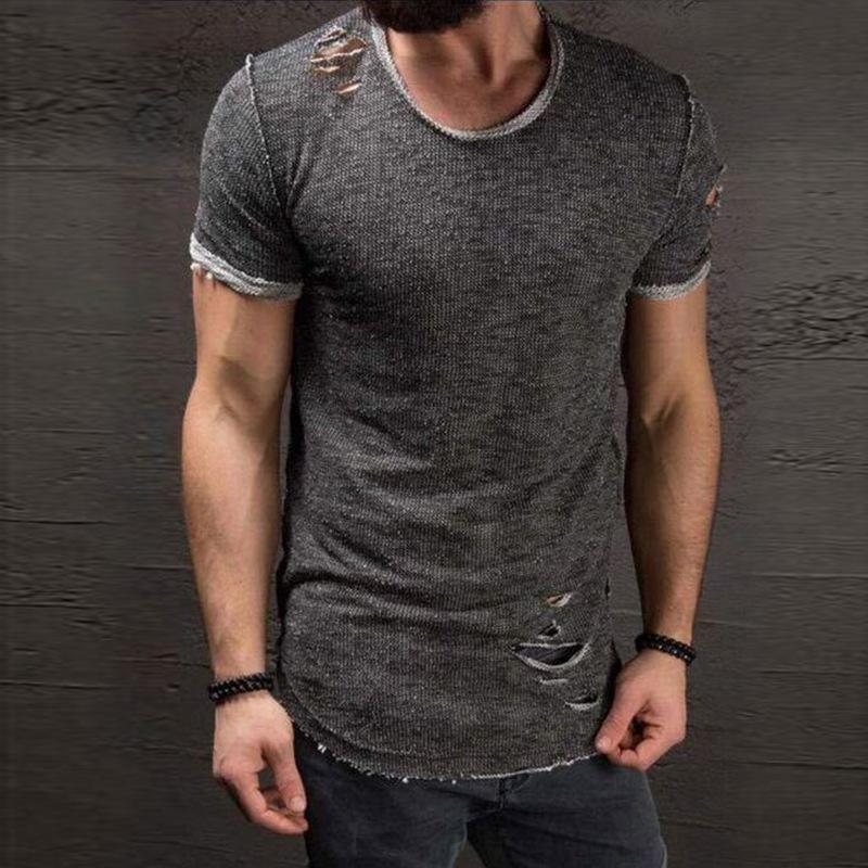 Men Round Neck Summer T Shirts-STYLEGOING