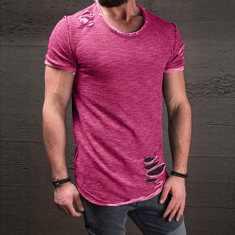 Men Round Neck Summer T Shirts-STYLEGOING