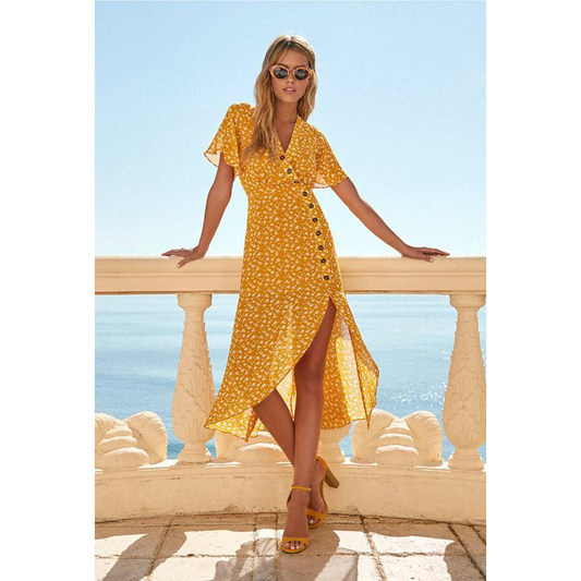Summer Casual Irregular Midi Dresses-STYLEGOING