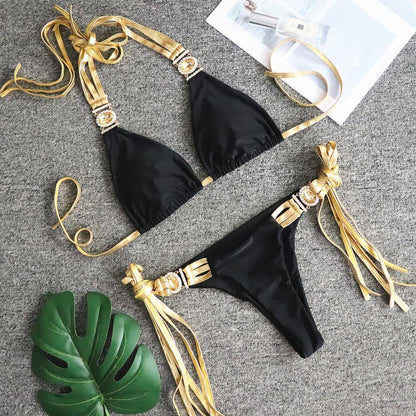 Sexy Backless Bikni Swimsuits-STYLEGOING