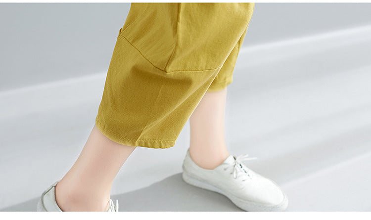 Women Chiffon Irregular Shirts and Harem Pants Summer Outfits