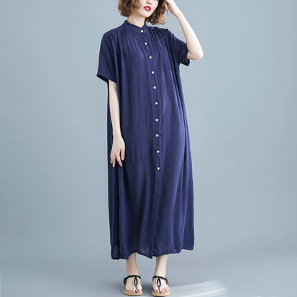 Simple Design Summer Plus Sizes Long Shirt Dresses