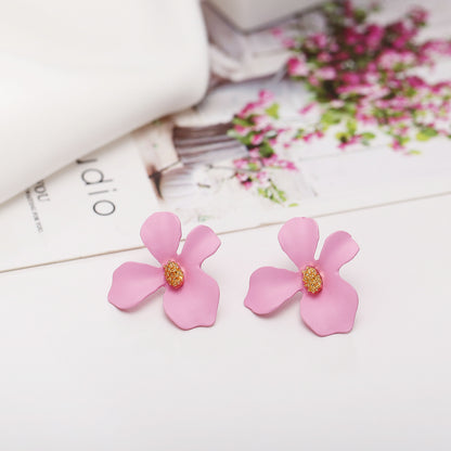 Fashion Flowers Design Candy Colar Women Earrings 2pcs/Set