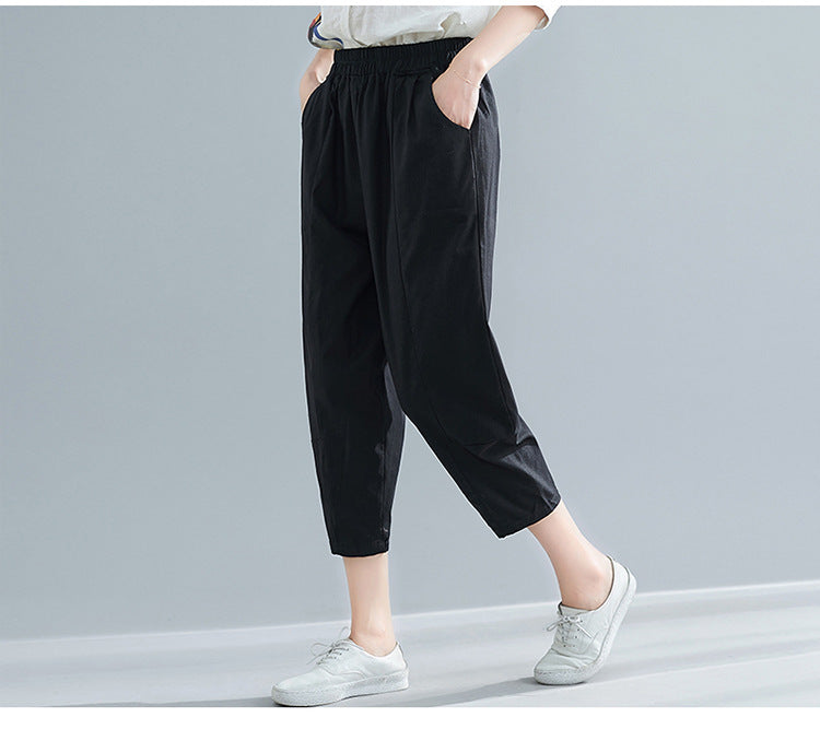 Women Chiffon Irregular Shirts and Harem Pants Summer Outfits