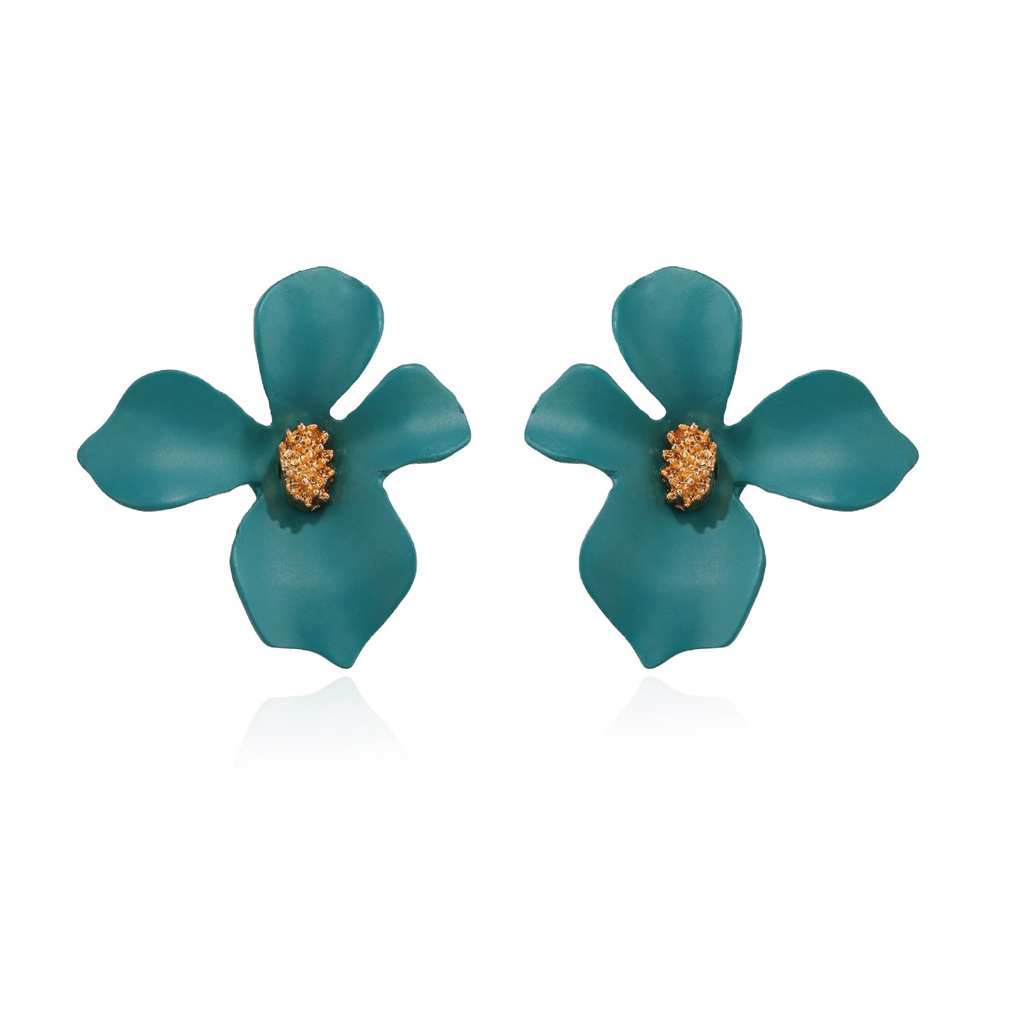 Fashion Flowers Design Candy Colar Women Earrings 2pcs/Set