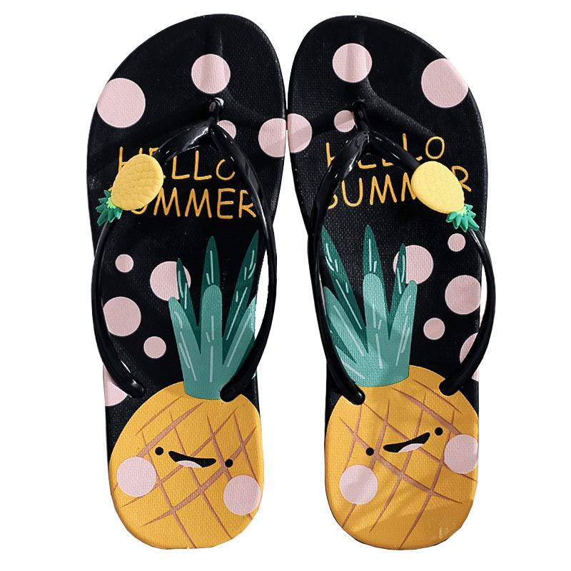 Cute Soft Pineapple Flip-flops Beach Slippers-STYLEGOING