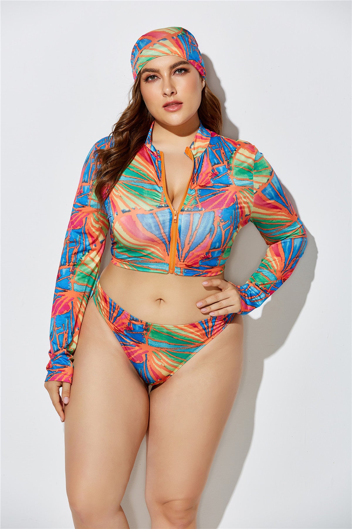 Summer Plus Sizes 3pcs Bikini Suits