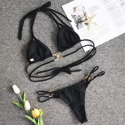 Sexy Rhinestone Summer Beach Bikini-STYLEGOING