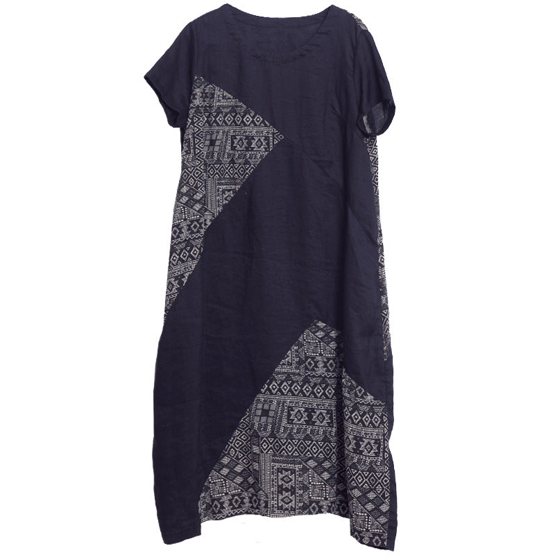 Vintage Summer Short Sleeves Long Dresses