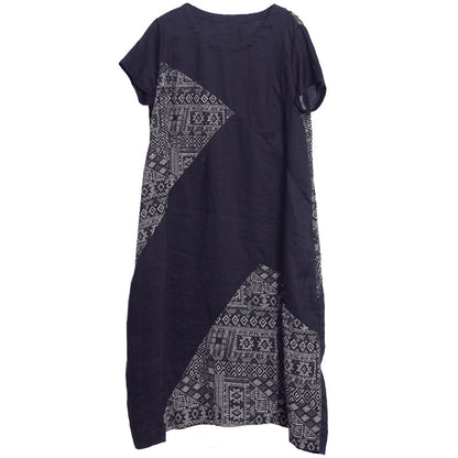 Vintage Summer Short Sleeves Long Dresses