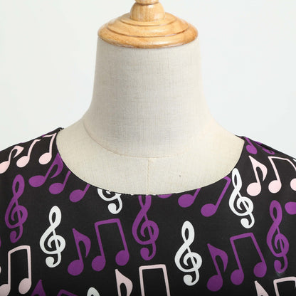 Vintage Music Note Dresses for Women