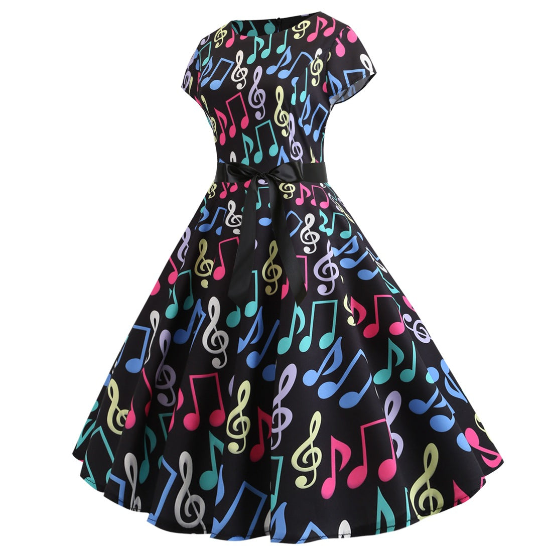 Vintage Music Note Dresses for Women