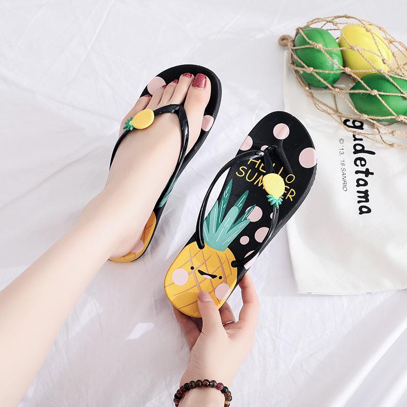 Cute Soft Pineapple Flip-flops Beach Slippers-STYLEGOING