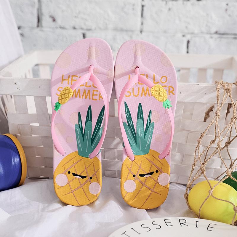 Cute Soft Pineapple Flip-flops Beach Slippers-STYLEGOING