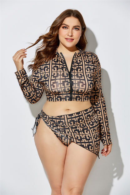 Summer Plus Sizes 3pcs Bikini Suits