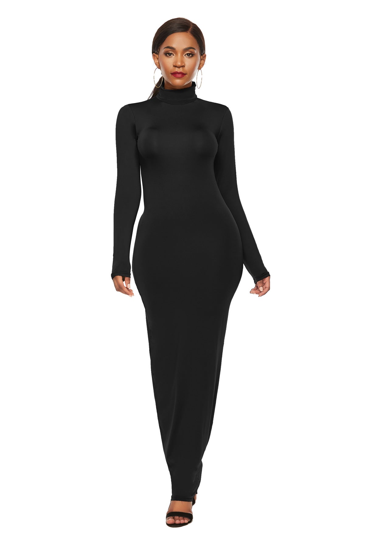 Elegant Elastic Long Sleeves Dresses