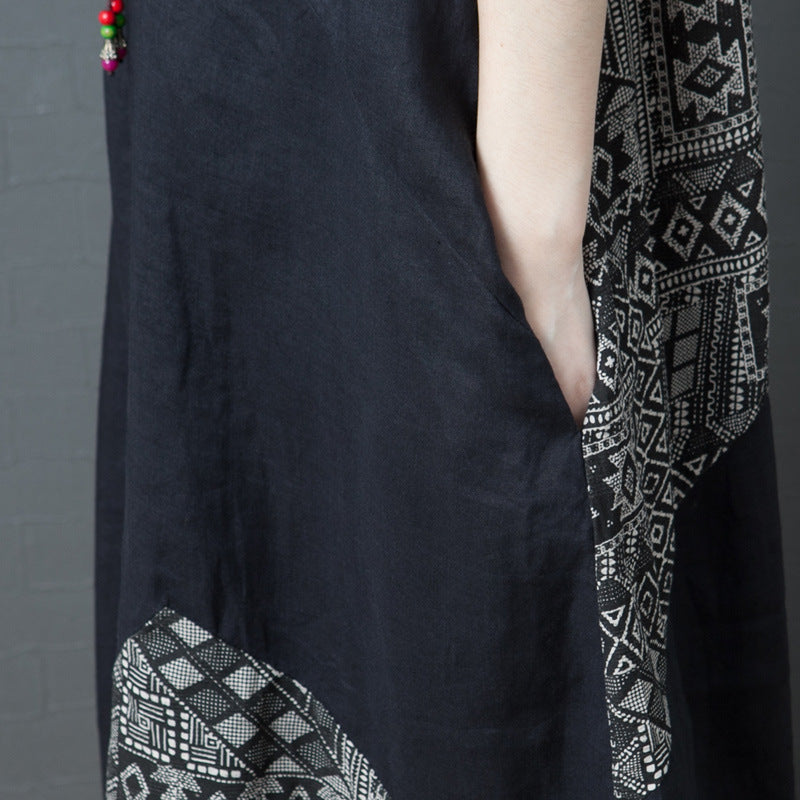Vintage Summer Short Sleeves Long Dresses