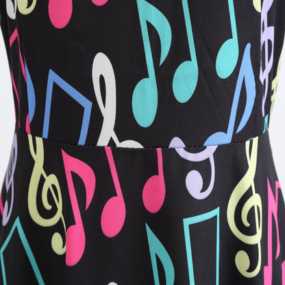 Vintage Music Note Dresses for Women
