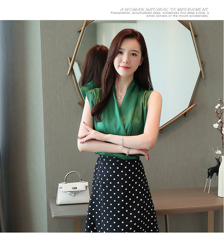 Fashion Chiffon Summer Women Sleeveless Tops