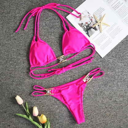 Sexy Rhinestone Summer Beach Bikini-STYLEGOING